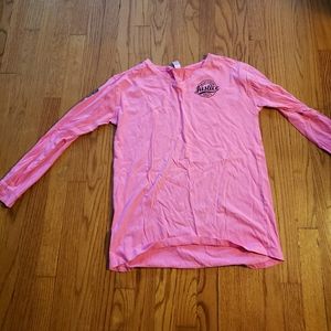 Long sleeve pink tee